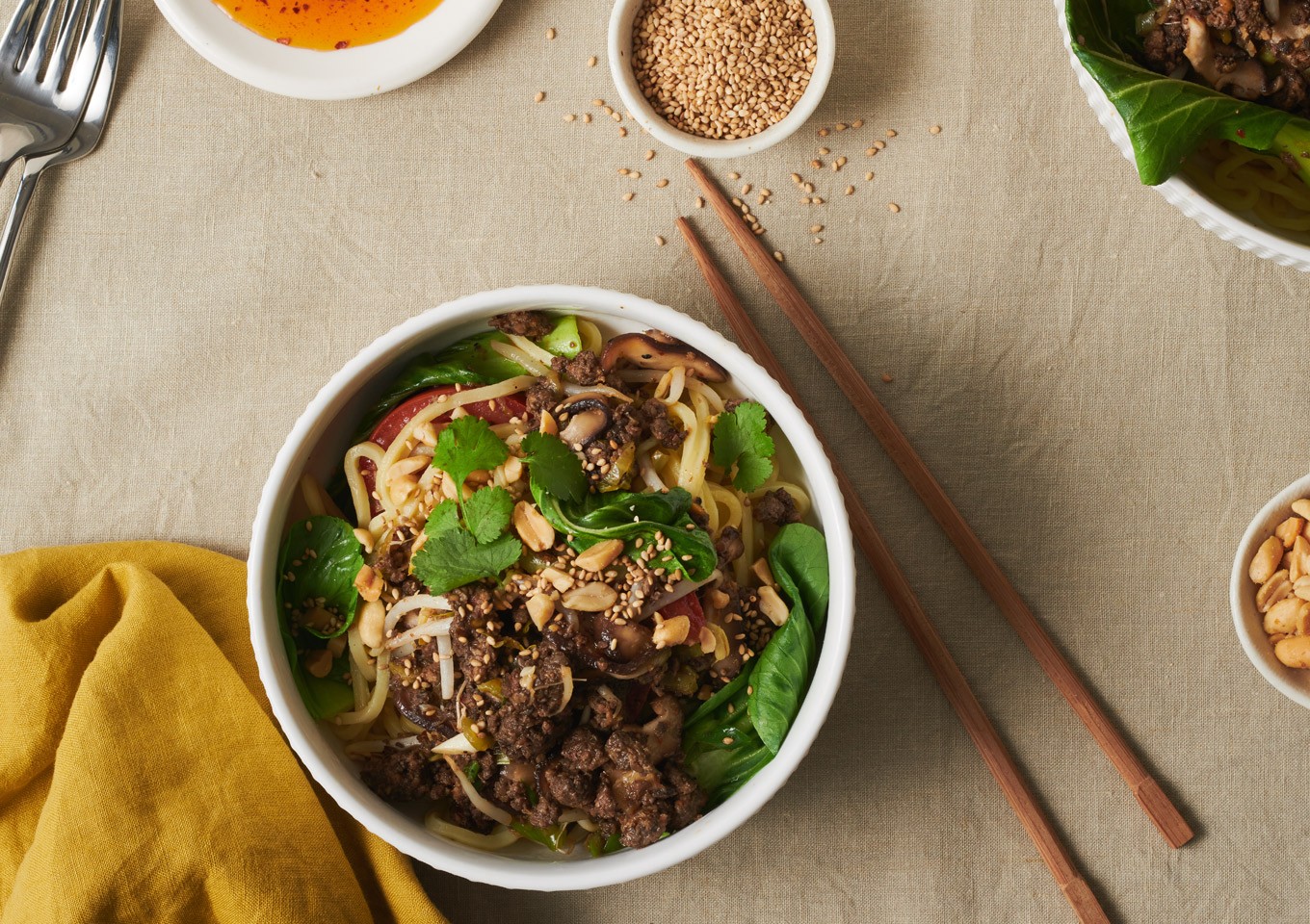 Blended Asian Street-Style Spicy Noodles