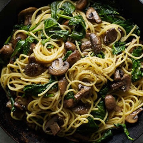 Mushroom & Spinach Carbonara